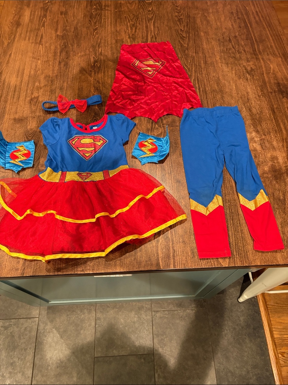 DC Comics Supergirl Costume Set - Red, Blue & Gold